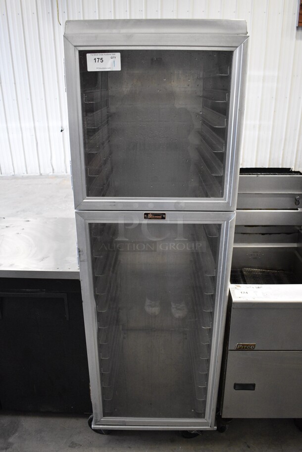Lockwood Metal Commercial Enclosed Pan Transport Rack w/ 2 View Through Half Size Doors on Commercial Casters. 23x30x71.5 - Image 1 of 5