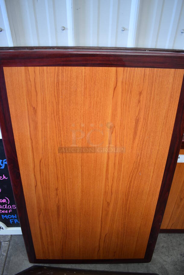 3 Various Wood Pattern Tabletops. 48x30x1. 3 Times Your Bid! - Image 4 of 5