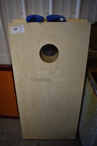 2 Cornhole Boards w/ 2 Beanbags. 24x48x4. 2 Times Your Bid!