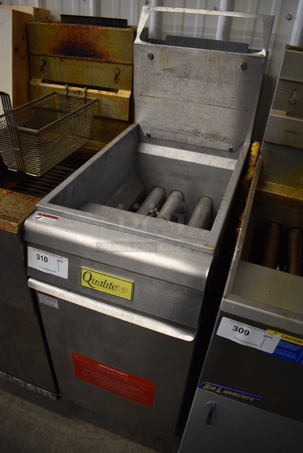 NICE! 2016 Qualite Model QL-9/NG Stainless Steel Commercial Natural Gas Powered Deep Fat Fryer. 90,000 BTU. 15.5x30x47 - Image 2 of 6