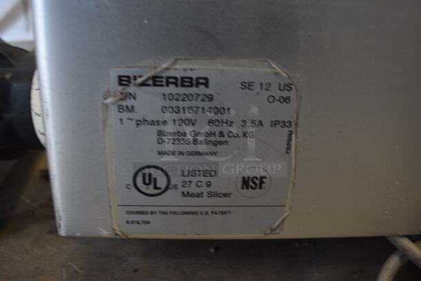 FANTASTIC! Bizerba Model SE 12 US Stainless Steel Commercial Countertop Meat Slicer. 120 Volts, 1 Phase. 29x24x24. Tested and Working! - Image 6 of 6