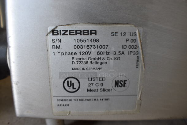 FANTASTIC! Bizerba Model SE 12 US Stainless Steel Commercial Countertop Meat Slicer. 120 Volts, 1 Phase. 29x24x24. Cannot Test Due To Missing Power Cord - Image 4 of 5