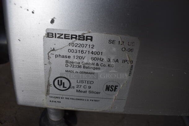 FANTASTIC! Bizerba Model SE 12 US Stainless Steel Commercial Countertop Meat Slicer. 120 Volts, 1 Phase. 29x24x24. Tested and Working! - Image 5 of 5