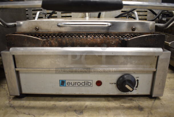 NICE! Eurodib Model SFE02345-120 Stainless Steel Commercial Countertop Electric Powered Panini Press. 120 Volts, 1 Phase. 20x17x10. Tested and Does Not Power On - Image 4 of 6