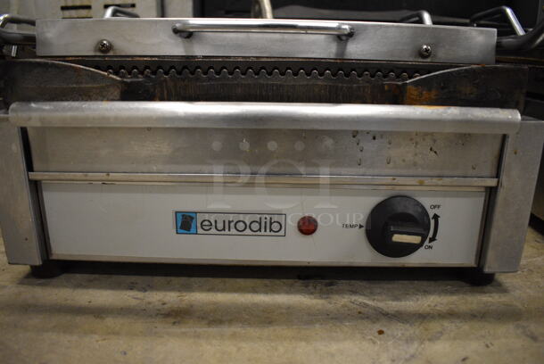 NICE! Eurodib Model SFE02345-120 Stainless Steel Commercial Countertop Electric Powered Panini Press. 120 Volts, 1 Phase. 20x17x10. Tested and Working! - Image 2 of 6