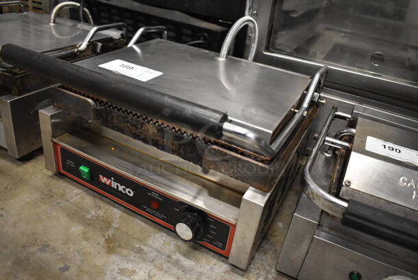 Winco Model EPG-1C Stainless Steel Commercial Countertop Electric Powered Panini Press. 120 Volts, 1 Phase. 16x17x10. Tested and Working! - Image 2 of 6