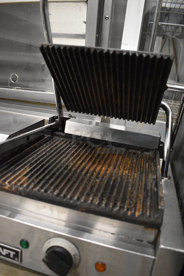 NICE! Adcraft Model SG-813B Stainless Steel Commercial Countertop Double Panini Press. 120 Volts, 1 Phase. 22x14x8. Tested and Does Not Power On - Image 5 of 6