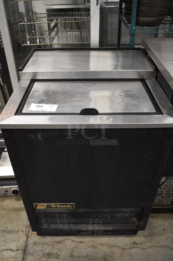 WOW! 2014 True Model T-24-GC Stainless Steel Commercial Back Bar Cooler w/ Sliding Lid. 115 Volts, 1 Phase. 25x26.5x34. Tested and Does Not Power On