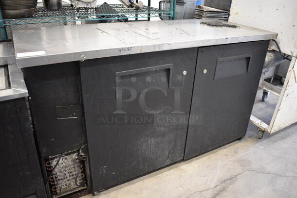NICE! 2010 True Model TBB-24-60 Stainless Steel Commercial 2 Door Undercounter Cooler. 115 Volts, 1 Phase. 61x24.5x36. Tested and Powers On But Does Not Get Cold - Image 2 of 6