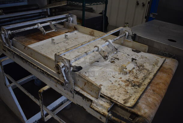 SWEET! Metal Commercial Floor Style Dough Sheeter on Commercial Casters. 71x30x60. Cannot Test Due To Plug Style - Image 3 of 9