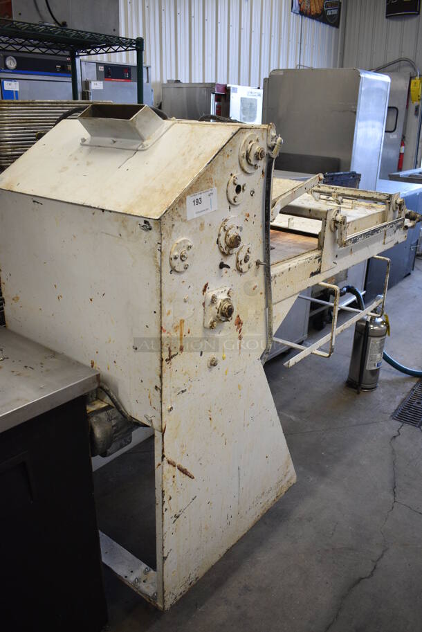 SWEET! Metal Commercial Floor Style Dough Sheeter on Commercial Casters. 71x30x60. Cannot Test Due To Plug Style - Image 5 of 9