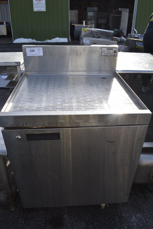 Krowne Stainless Steel Commercial Drainboard w/ Lower Door and Undershelf. 24x24x38