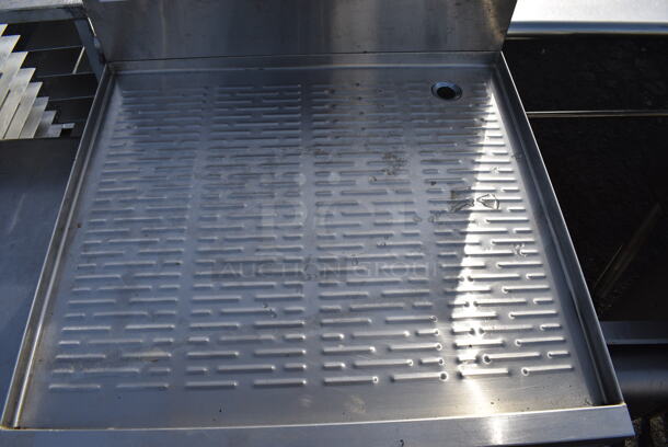 Krowne Stainless Steel Commercial Drainboard w/ Lower Door and Undershelf. 24x24x38 - Image 3 of 5