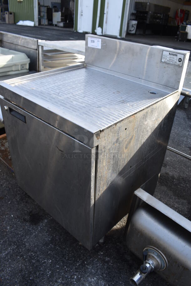 Krowne Stainless Steel Commercial Drainboard w/ Lower Door and Undershelf. 24x24x38 - Image 4 of 5