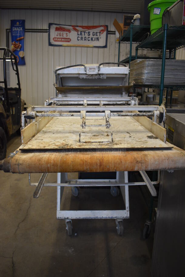 SWEET! Metal Commercial Floor Style Dough Sheeter on Commercial Casters. 71x30x60. Cannot Test Due To Plug Style - Image 9 of 9