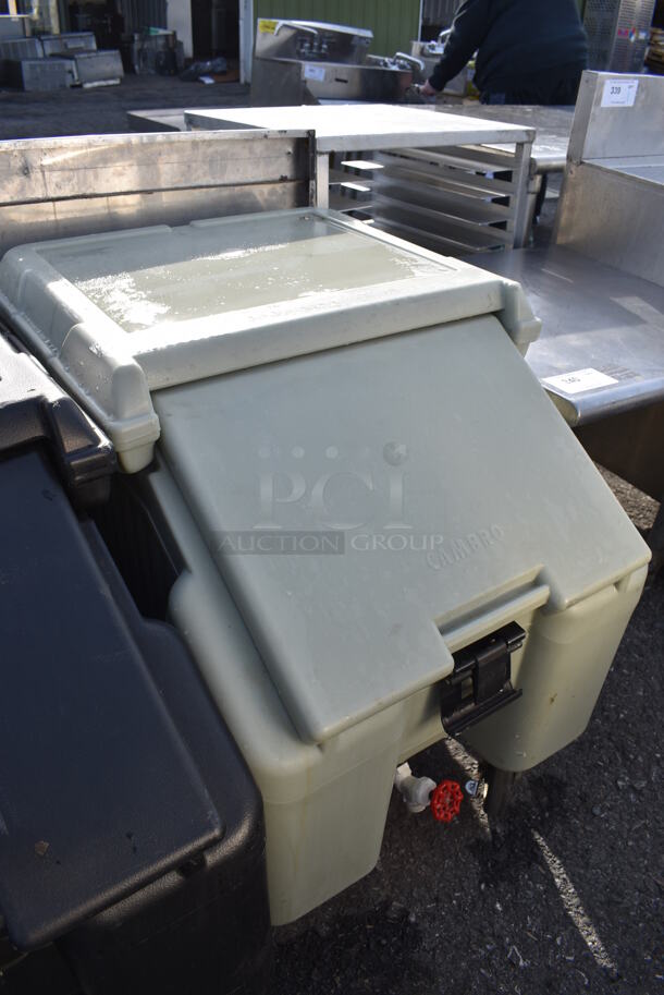 Gray Poly Portable Ice Bucket on Commercial Casters. 22x30x30 - Image 2 of 4