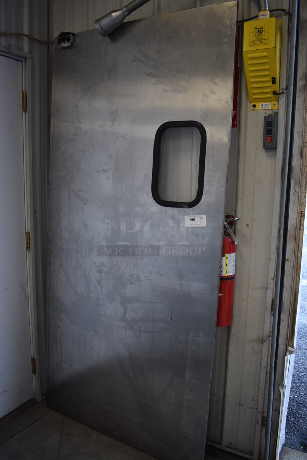 Stainless Steel Commercial Kitchen Door. 41.5x3x87 - Image 5 of 5