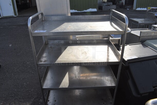 Stainless Steel 4 Tier Cart on Commercial Casters. 37x21x49