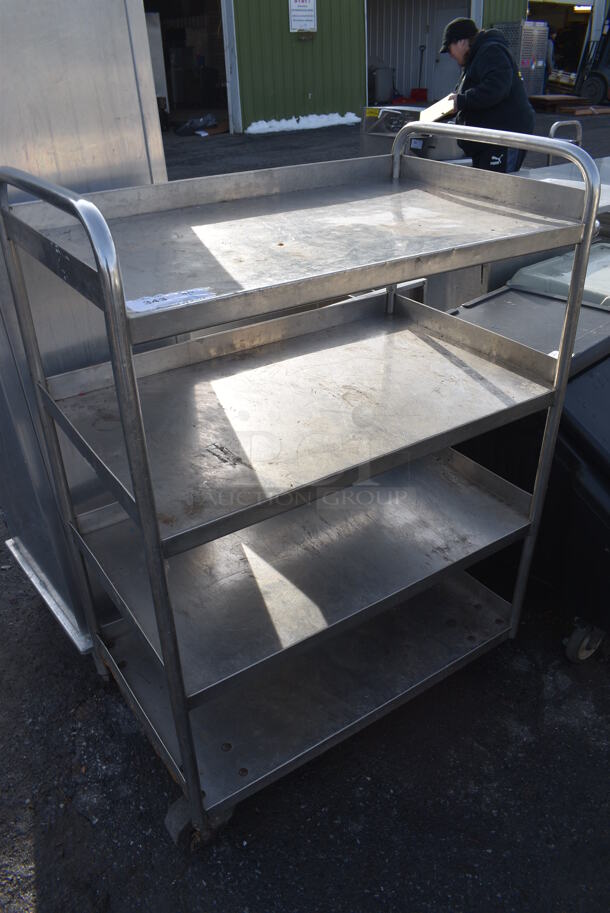 Stainless Steel 4 Tier Cart on Commercial Casters. 37x21x49 - Image 2 of 3