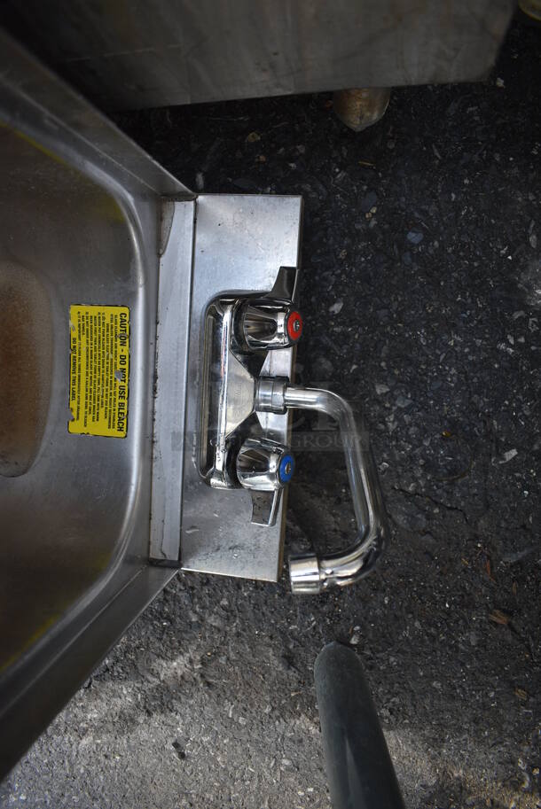 Stainless Steel Commercial Single Bay Sink w/ Faucet and Handles. Comes w/ 1 Leg. 12x18.5x16 - Image 2 of 4