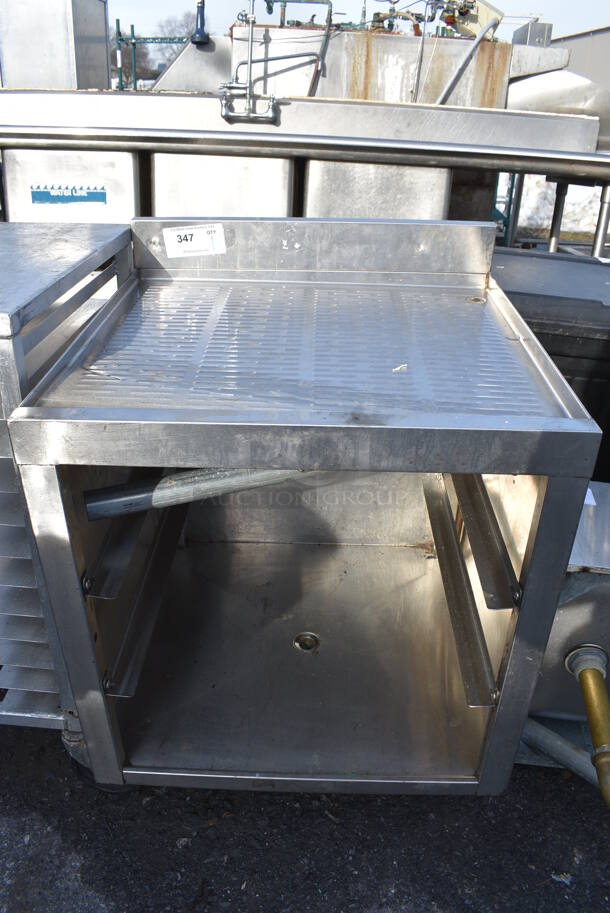 Stainless Steel Commercial Drainboard w/ Undershelf. 24x24x33