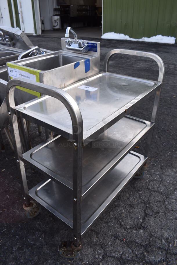 Stainless Steel 3 Tier Cart on Commercial Casters. 29.5x16x34 - Image 2 of 3