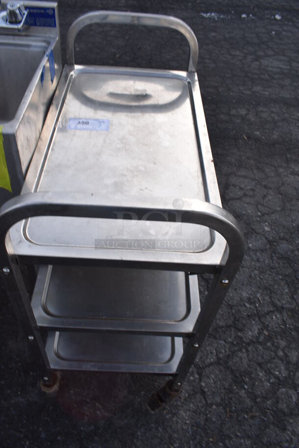 Stainless Steel 3 Tier Cart on Commercial Casters. 29.5x16x34 - Image 3 of 3