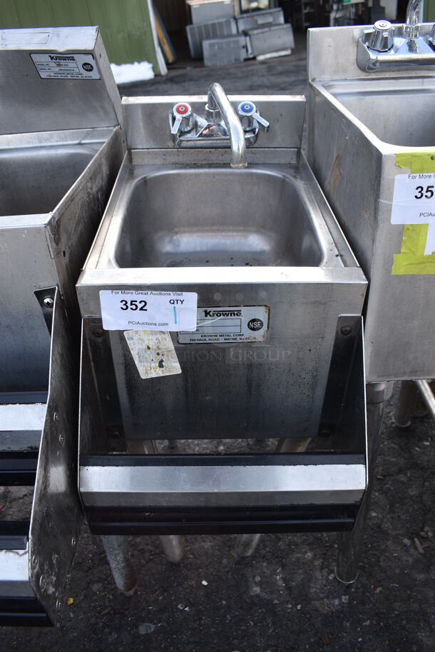 Stainless Steel Commercial Single Bay Sink w/ Speedwell, Faucet and Handles. 12x23.5x32