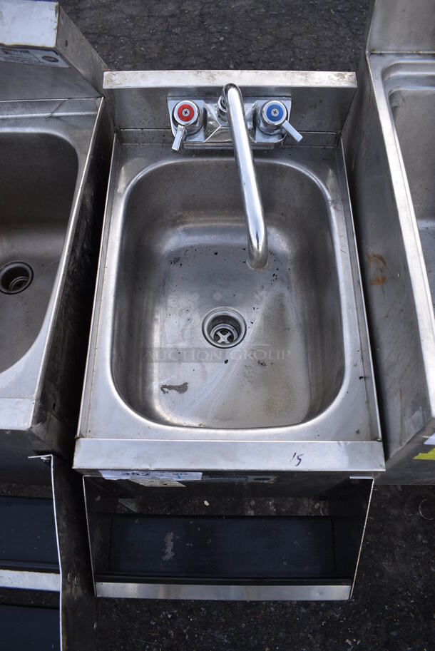 Stainless Steel Commercial Single Bay Sink w/ Speedwell, Faucet and Handles. 12x23.5x32 - Image 3 of 3