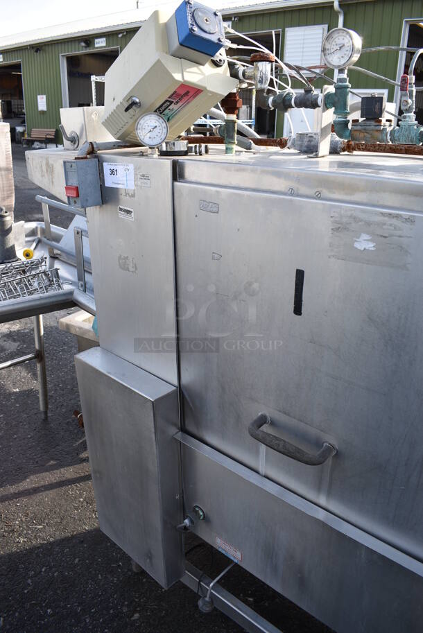 FANTASTIC! Insinger Stainless Steel Commercial Conveyor Speed Rack Dishwasher w/ Left Side Clean Side Dish Table. 200-230/480 Volts, 3 Phase. 98x28x61.5 - Image 5 of 12