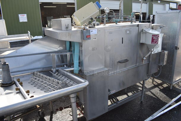 FANTASTIC! Insinger Stainless Steel Commercial Conveyor Speed Rack Dishwasher w/ Left Side Clean Side Dish Table. 200-230/480 Volts, 3 Phase. 98x28x61.5 - Image 8 of 12