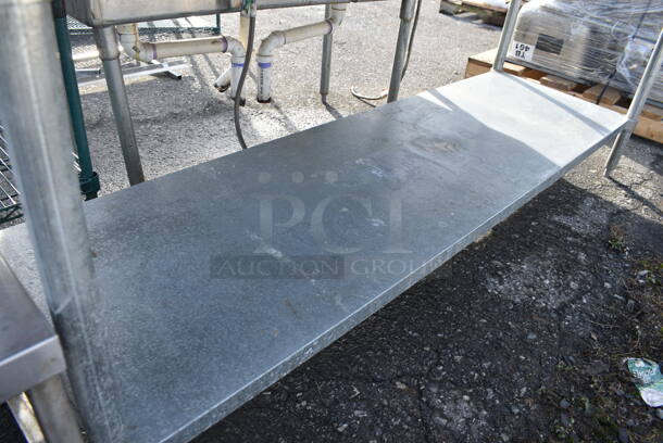 Stainless Steel Commercial Table w/ Commercial Can Opener Mount and Metal Undershelf. 84x30x35 - Image 3 of 3