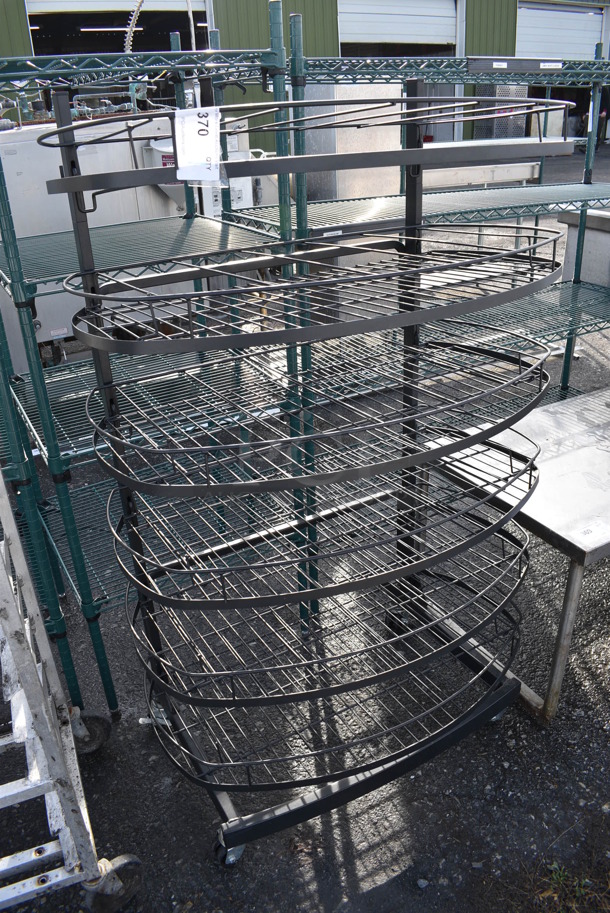 Black Metal 6 Tier Chip Display Rack Merchandiser on Casters. 35x24x57 - Image 2 of 3