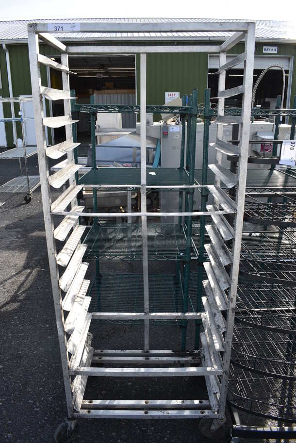 Metal Commercial Pan Transport Rack on Commercial Casters. 28.5x18x70