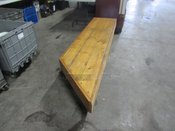 One Wooden Waiting Bench. 81.5X18.5X17 - Image 2 of 2