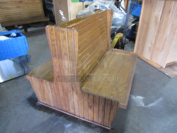One Wooden Double Sided Booth.  68X25X42