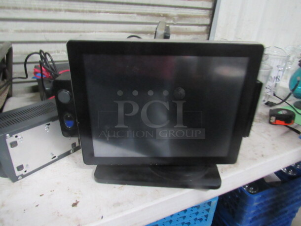 One Thinline POS Monitor. P/N# WS10L. S/N# MB23100049 12.