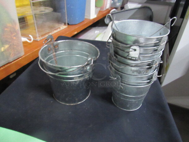 One Lot Of Assorted Tin Buckets.