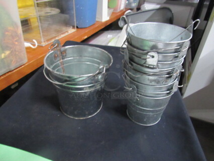 One Lot Of Assorted Tin Buckets.