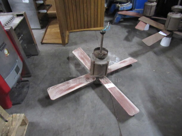 One Industrial Look 4 Blade Ceiling Fan. 