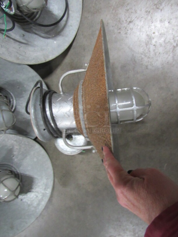 AWESOME! One 18 Inch Industrial Look Rustic Galvanized Barn Light. - Image 1 of 4