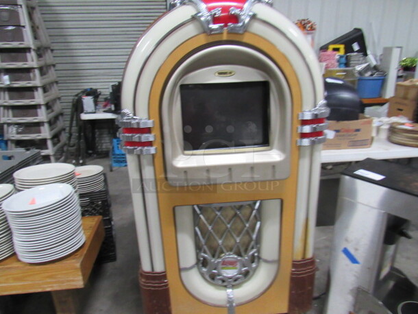 One Rowe AMI Juke Box With Key. Model# CD-RN. 120 Volt. 34X27X62. WORKING!!! - Image 3 of 3