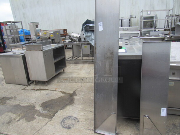 One Stainless Steel Wall Mount Shelf With Brackets. 48X12 - Image 1 of 2