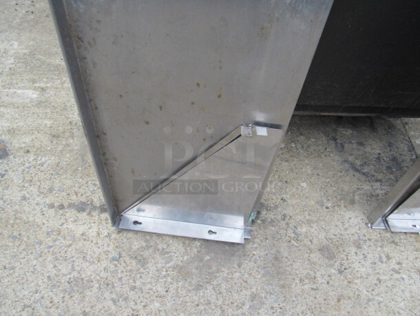 One Stainless Steel Wall Mount Shelf With Brackets. 48X12 - Image 2 of 2