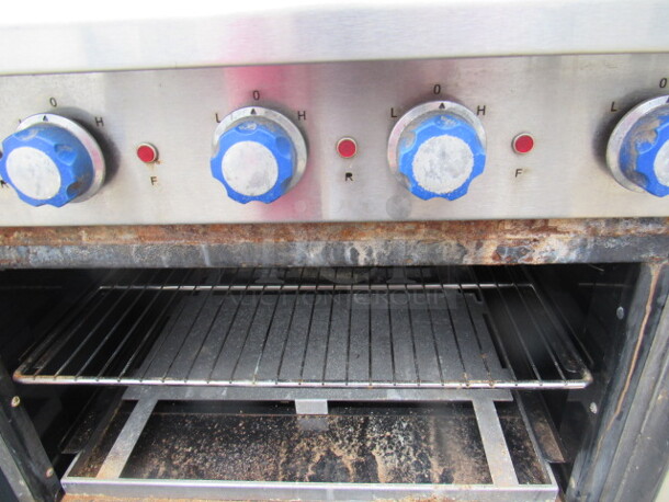 One Imperial 6 Burner Induction Range, With Stainless Steel Over Shelf, And 1 Rack, On Casters. 36X34X58 - Image 2 of 2