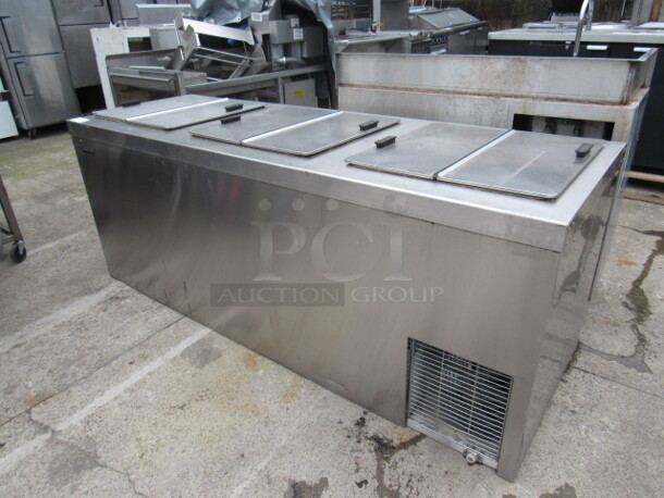One Master Bilt Stainless Steel Flip Top Ice Cream Freezer. Model# DC12DSE. 85X30X32.115 Volt. WORKING AND COLD!!!! NICE! - Image 2 of 3