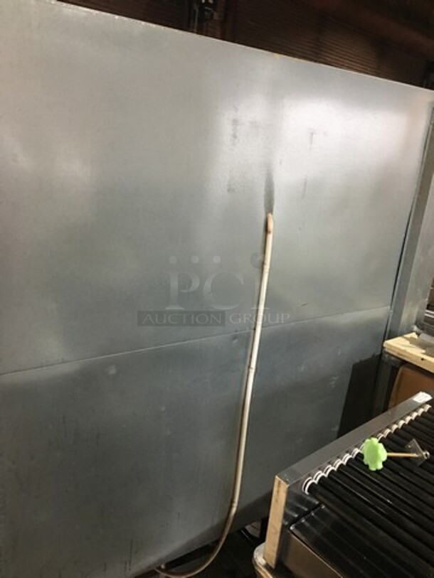 Master Bilt Commercial 3 Door Reach In Freezer Merchandiser! With Poly Coated Racks! Model BLG74HD Serial 014100! 115/208/230V 1Phase!
 - Image 4 of 10