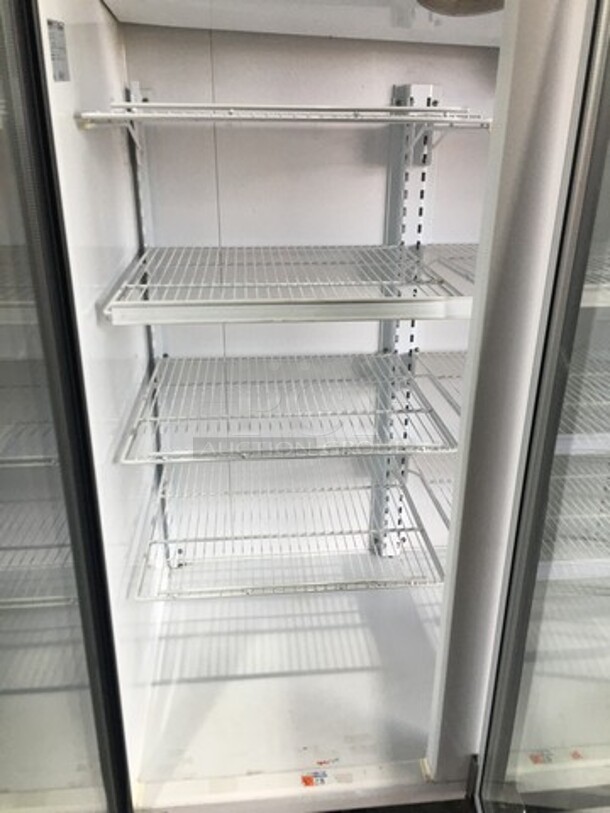 Master Bilt Commercial 3 Door Reach In Freezer Merchandiser! With Poly Coated Racks! Model BLG74HD Serial 014100! 115/208/230V 1Phase!
 - Image 6 of 10