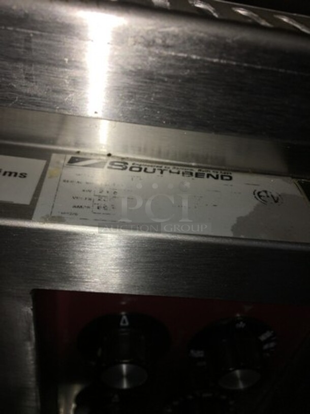 Southbend Commercial Electric Powered Flat Griddle! With 2 Right Side Hot Plates! With Full Size Oven Underneath! All Stainless Steel! On Casters! - Image 11 of 12