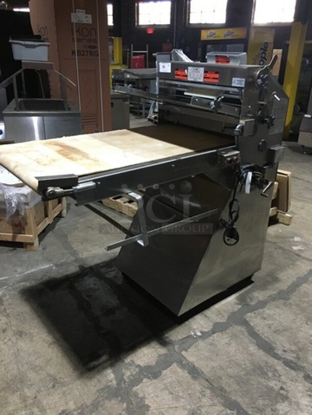 Acme Commercial Floor Style Heavy Duty Dough Sheeter! All Stainless Steel! Model 88 Serial 15139! 115V 1Phase! On Casters! - Image 2 of 9